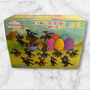 12 assembled dinosaurs with multicolored eggs NEW